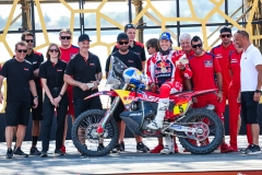 SANDERS Daniel (aus), Red Bull GasGas Factory Racing, GasGas, Moto, portrait during the Final Podium of the Dakar 2024 on January 19, 2024 in Yanbu, Saudi Arabia