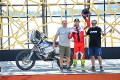 DUMONTIER Romain (fra), Team Dumontier Racing, Husqvarna, Moto, FIM W2RC, portrait during the Final Podium of the Dakar 2024 on January 19, 2024 in Yanbu, Saudi Arabia