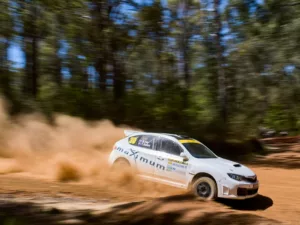 Brad and Tim sweeping through the corner on SS3 Experts Cup 2023.